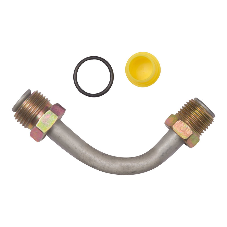 Edelmann 39198 Power Steering Line End Fitting; 3/8 M x 7/16 M Inverted Flare - 90 degree
