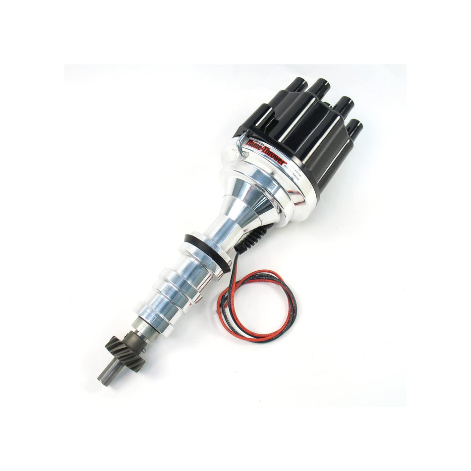 Pertronix D7133800 Flame-Thrower Non Vacuum Black Cap Billet Electronic Distributor with Ignitor III Technology for Ford FE 352-428