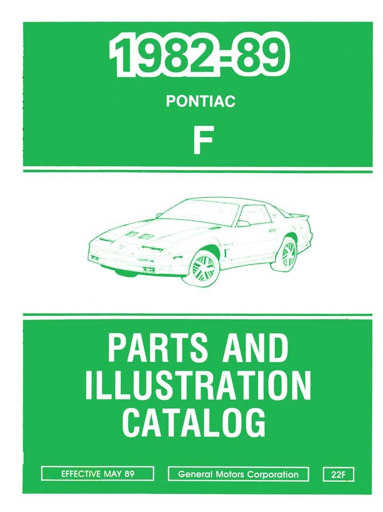 bishko automotive literature 1982 1986 1987 1988 1989 Pontiac Firebird Parts Numbers Book List Interchange