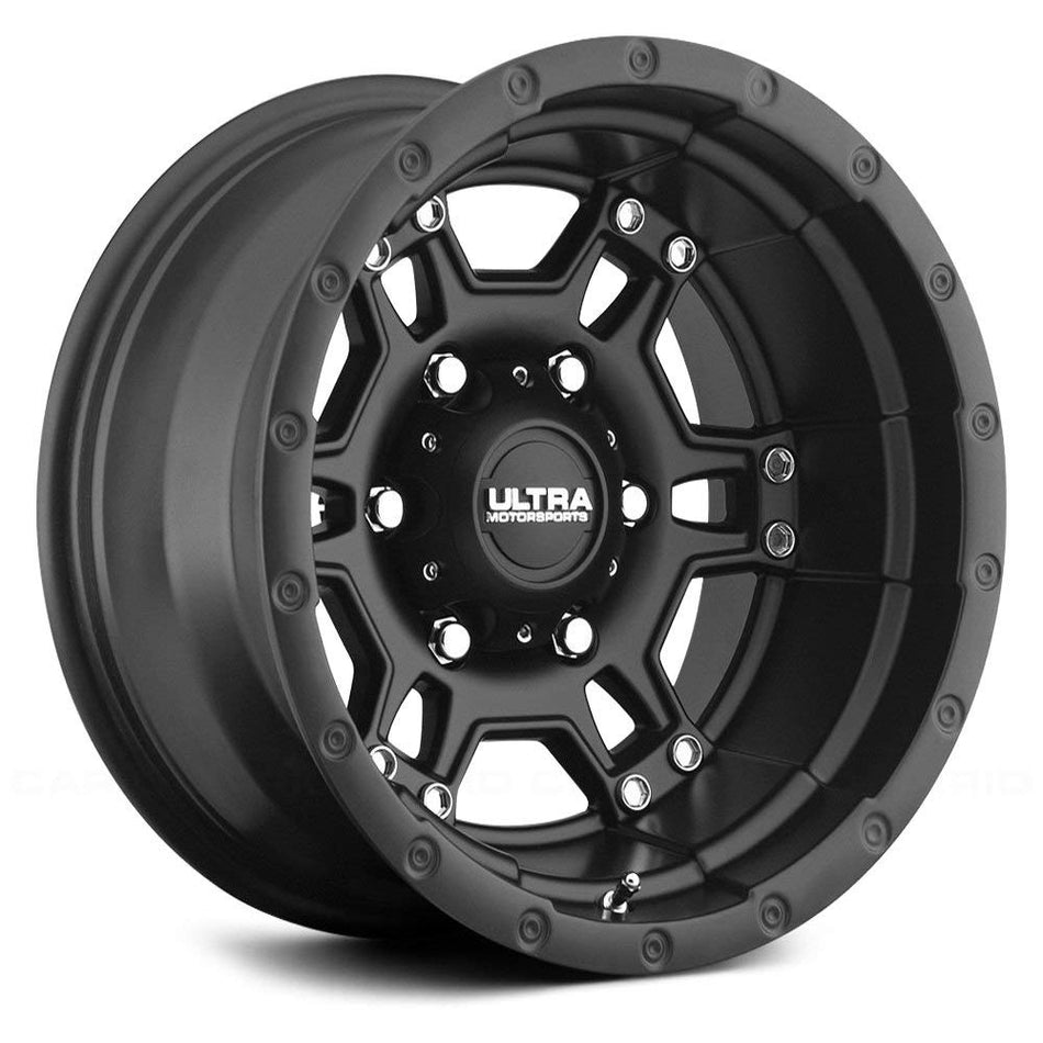 Ultra Wheel 178SB Mongoose Satin Black Wheel with Painted (15 x 8. inches /5 x 4 inches, -19 mm Offset)