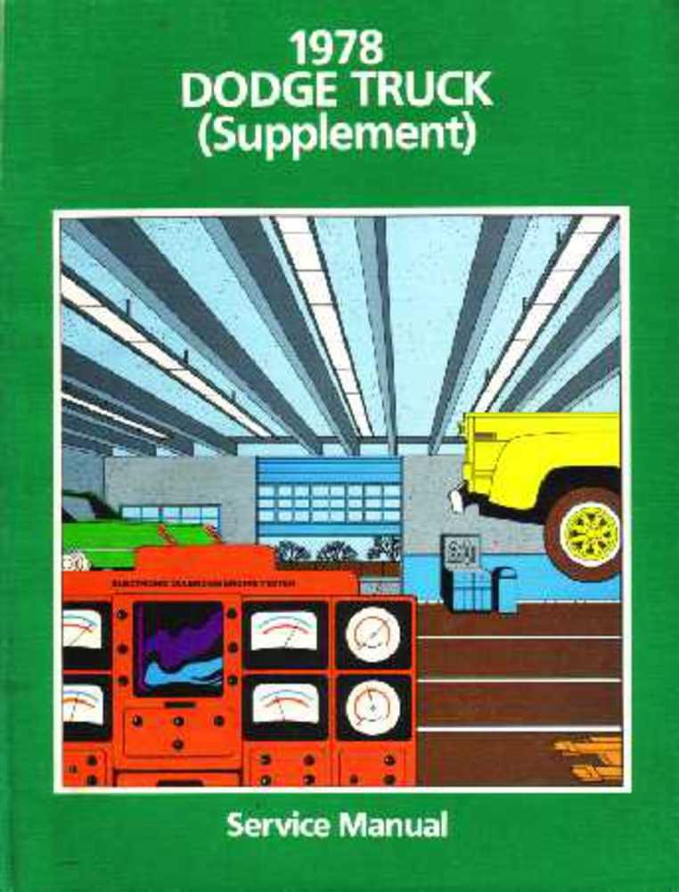 bishko automotive literature 1978 Dodge D/W 100-800 Truck Shop Service Repair Manual Book Engine Electrical