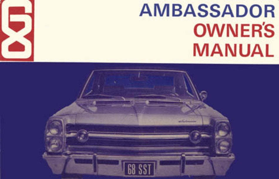 bishko automotive literature 1968 AMC Ambassador Owners Manual User Guide Reference Operator Book Fuses