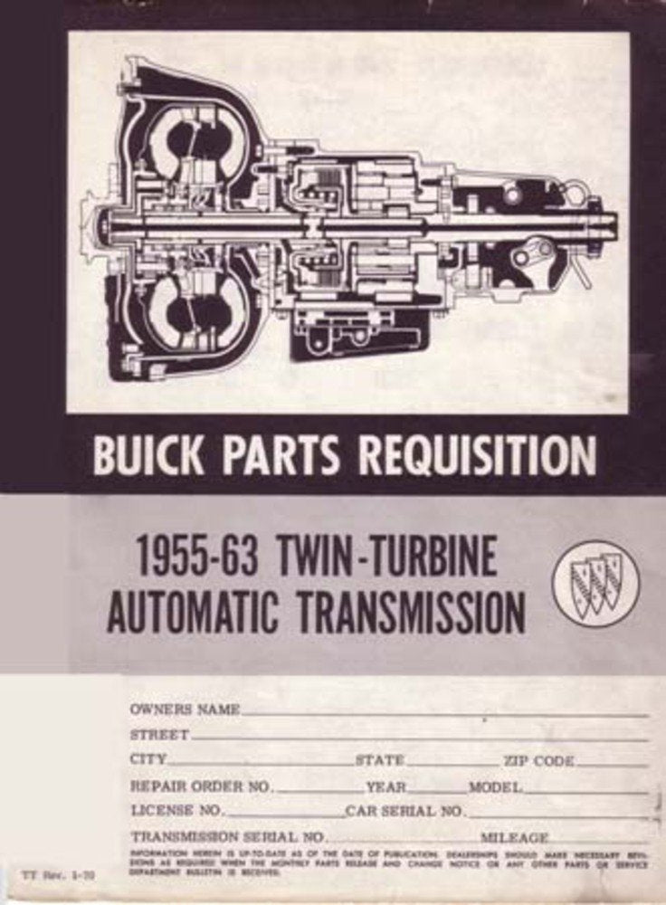 bishko automotive literature 1959 1960 1961 1962 1963 Buick Transmission Parts Numbers Book List Interchange