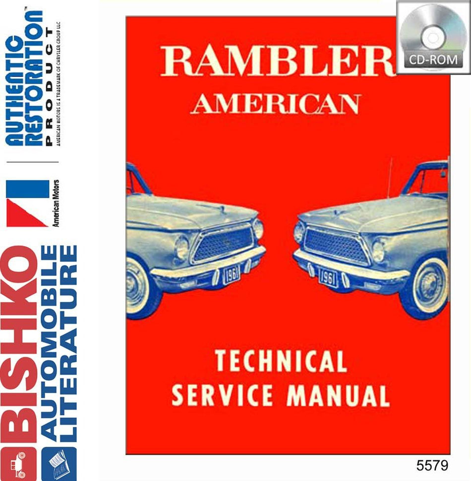 bishko automotive literature 1961 AMC American Rambler Shop Service Repair Manual CD Engine Wiring OEM