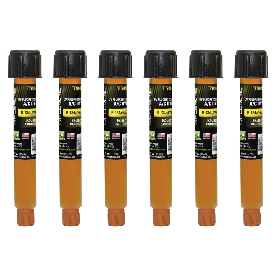 Tracer Products TP9860-P6 0.5 Oz R-134a/pag Ez-ject A/c Dye 6 Pack