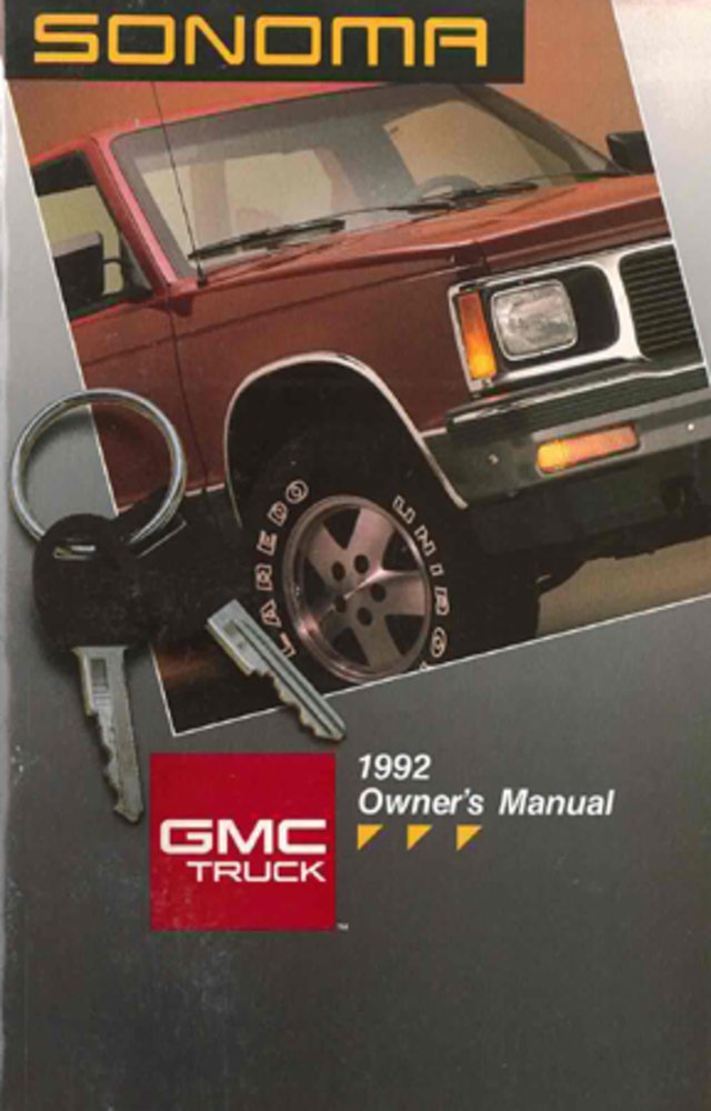 bishko automotive literature 1992 GMC Sonoma Owners Manual User Guide Reference Operator Book Fuses Fluids