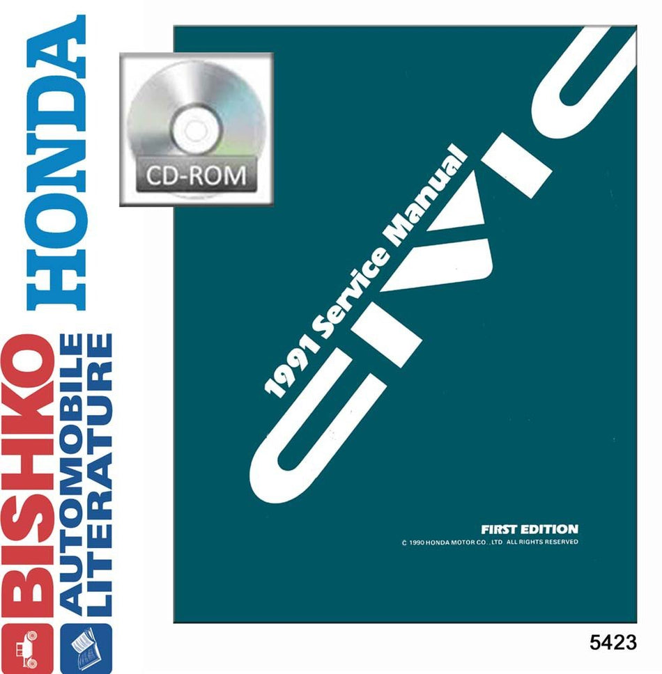 bishko automotive literature - Shop Service Repair Manual CD Engine Drivetrain Wiring for The 1991 Honda Civic