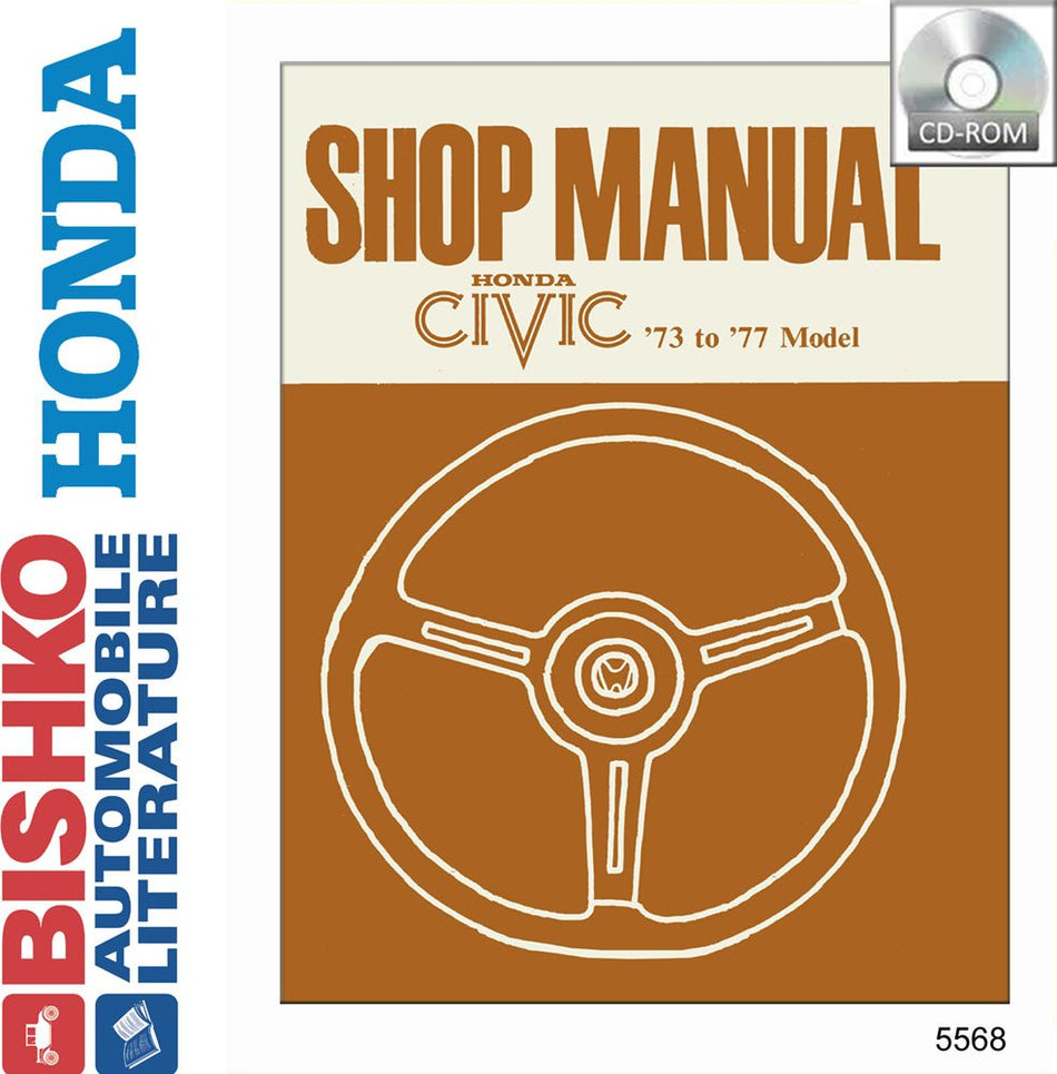 bishko automotive literature - Shop Service Repair Manual CD Engine Wiring for The 1973 1974 1975 1976 1977 Honda Civic