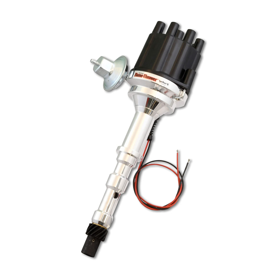 Pertronix D171700 Dist Billet Cadillac 472-500 blk cap Flame-Thrower Billet Distributor for Cadillac 472-500; Black Cap