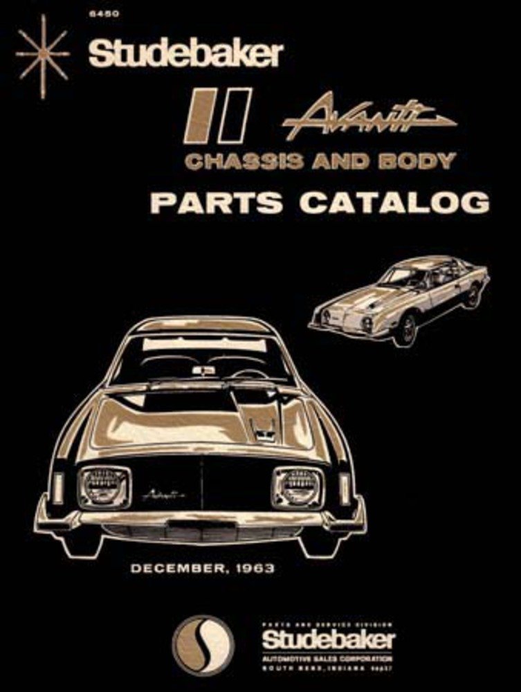 bishko automotive literature 1963 1964 Studebaker Avanti Parts Numbers Book List Guide Catalog Interchange
