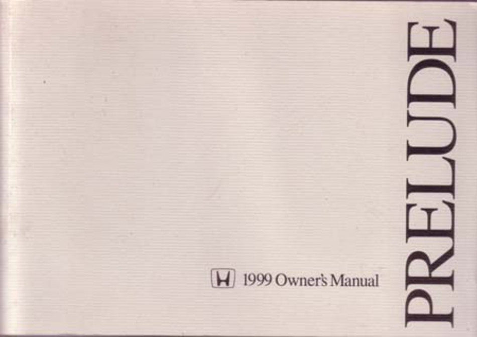 bishko automotive literature 1999 Honda Prelude Owners Manual User Guide Reference Operator Book Fuses