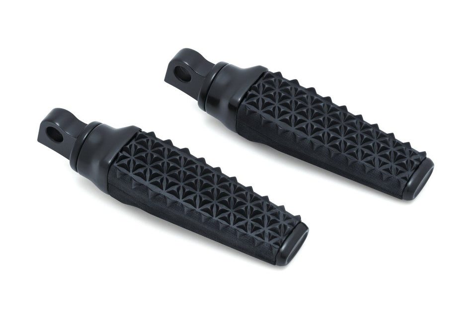 Kuryakyn 5953 Motorcycle Footpegs: Thresher Pegs with Male Mount Adapters, Satin Black, 1 Pair