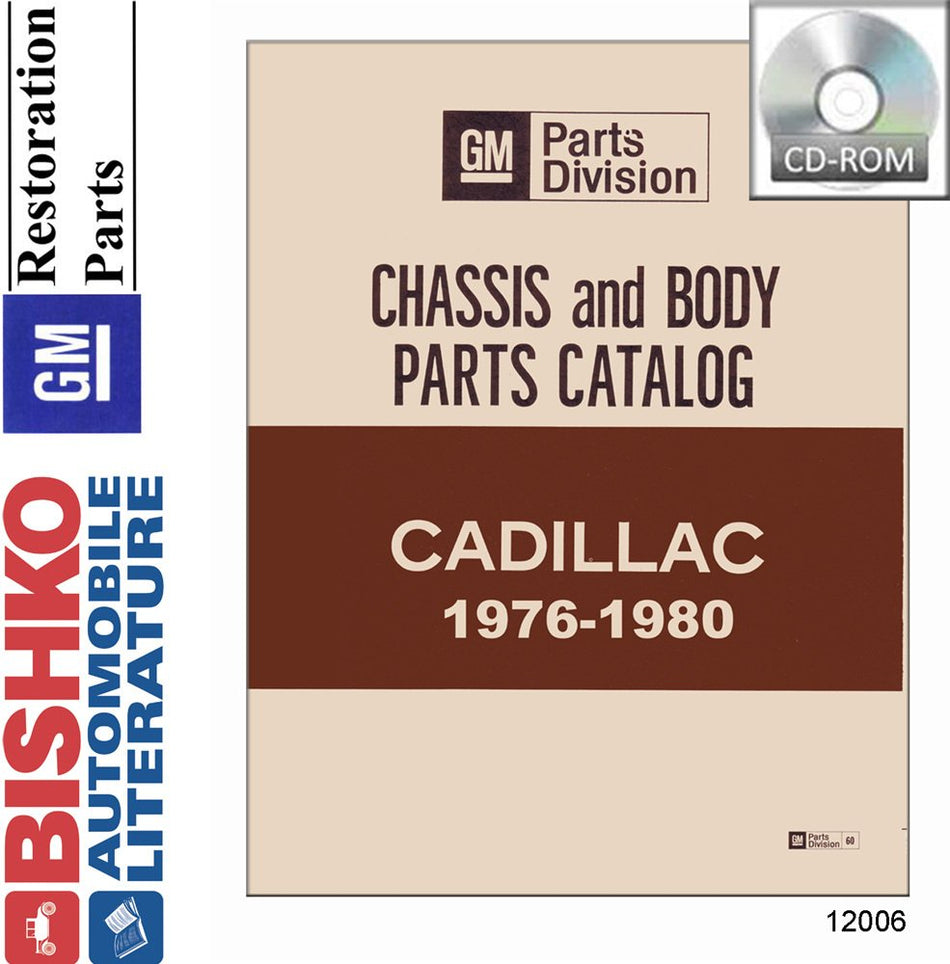 bishko automotive literature Parts Numbers List CD Guide Interchange for The 1976 1977 1978 1979 1980 Cadillac