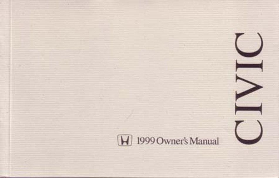 bishko automotive literature 1999 Honda Civic Hatchback Owners Manual User Guide Reference Operator Book