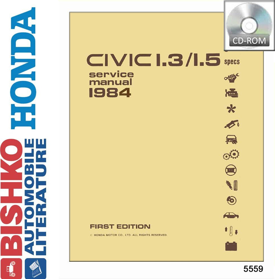 bishko automotive literature - Shop Service Repair Manual CD Engine Drivetrain Wiring OEM for The 1984 Honda Civic