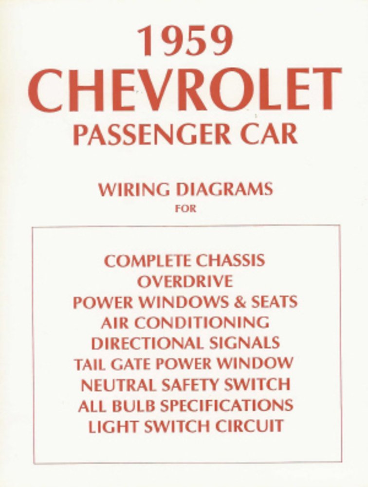 bishko automotive literature 1959 Chevrolet Electrical Wiring Diagrams Schematics Repair Mechanic OEM Book