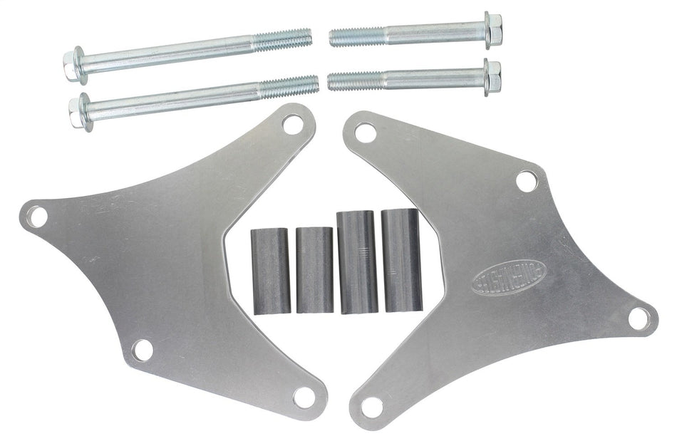 Powermaster Performance 861 Alternator Bracket Billet Aluminum High Mount Driver Side Only For Use w/Dual 2 in. Spool Alternators Alternator Bracket