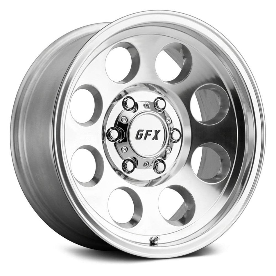 G-FX TR16 Custom Wheel - 15x8, -19 Offset, 5x139.7 Bolt Pattern, 108.1mm Hub - Polished Rim