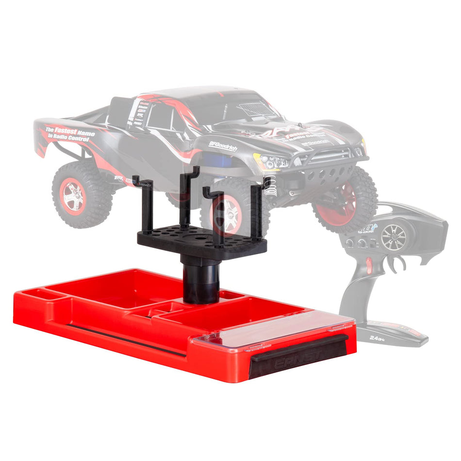 Ernst RC Car Stand and Workstation for RC Cars, RC Aircraft, Model Crawlers, Monster Trucks, Drones and Electric Boats