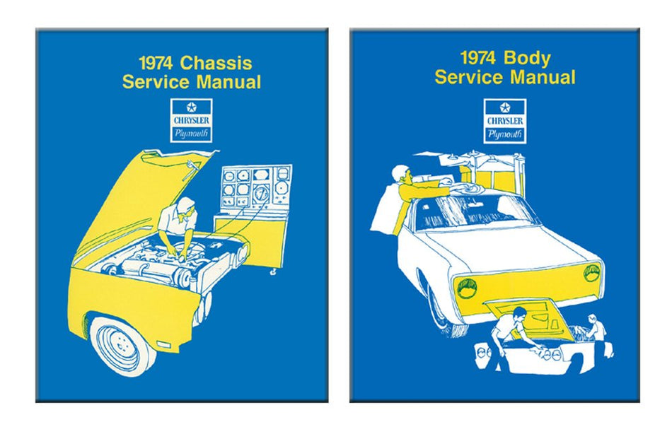 bishko automotive literature 1974 Chrysler Plymouth Shop Service Repair Manual Engine Drivetrain Electrical