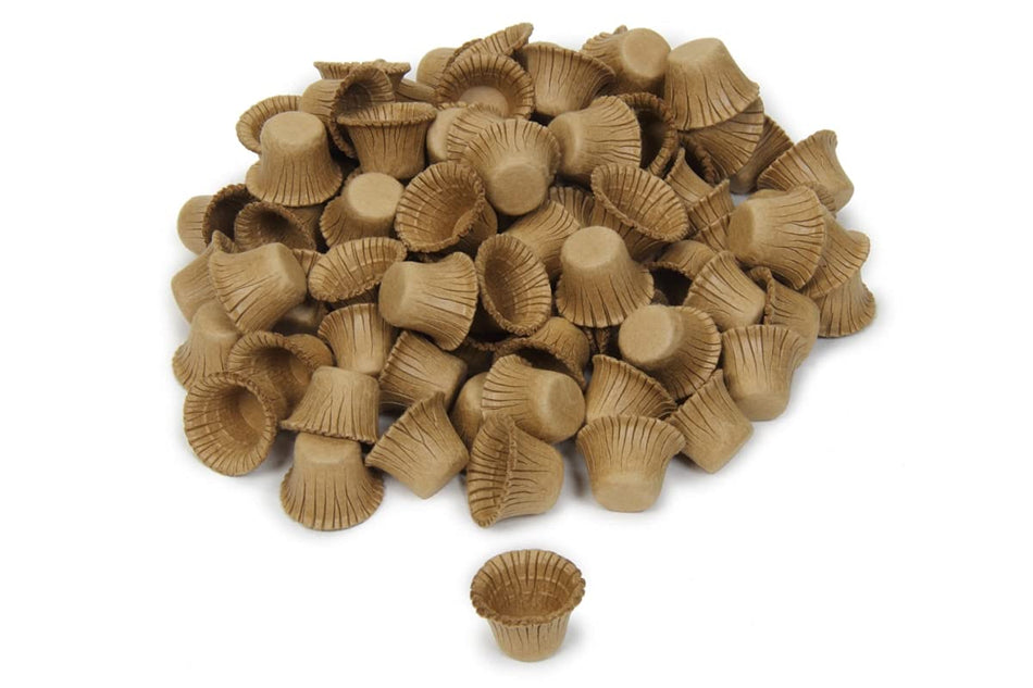 PIONEER PIOPG-420-100 14 mm Paper Dust Plug, Brown - Set of 100