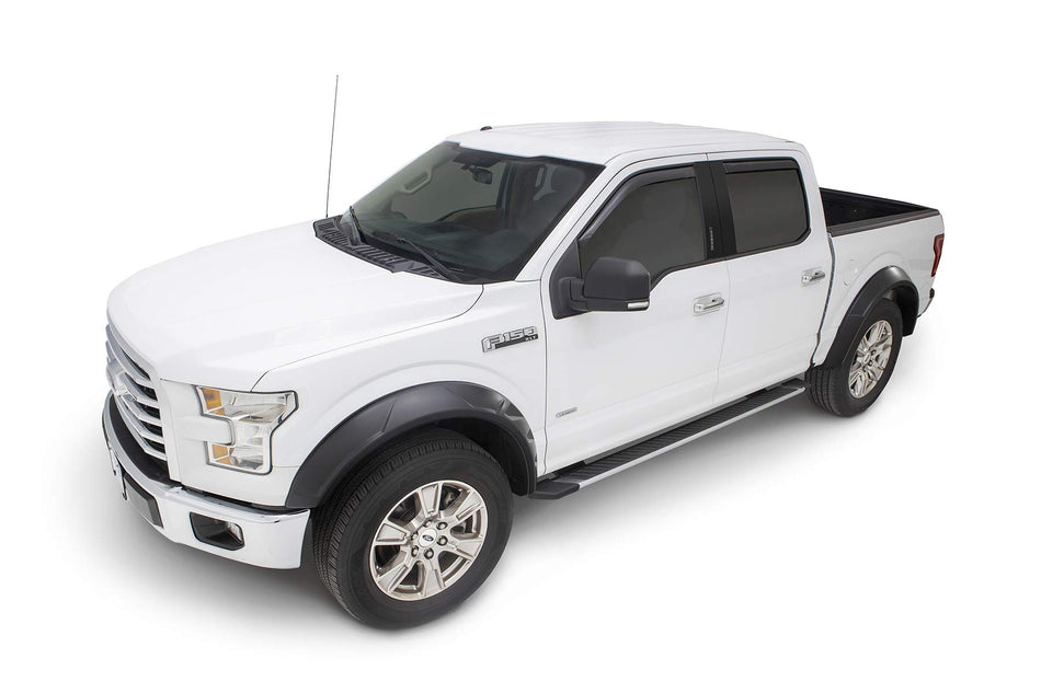 Bushwacker DRT Extended Front & Rear Fender Flares | 4-Piece Set, Black, Smooth Finish | 20957-02 | Fits 2015-2017 Ford F-150