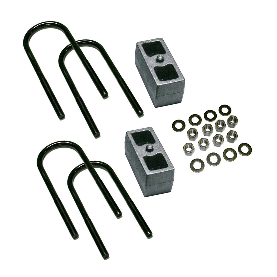 RealTruck SUPERLIFT SUSPENSION 2.5" Block Kit for Ford F-250/F-350 | Rear Lift Blocks, U-Bolts, & Hardware | 9197 | Fits 1999-2010 Ford F-250/F-350 4WD with 3 5/8 AxleTube w/ Top Mounted Overload Leaf