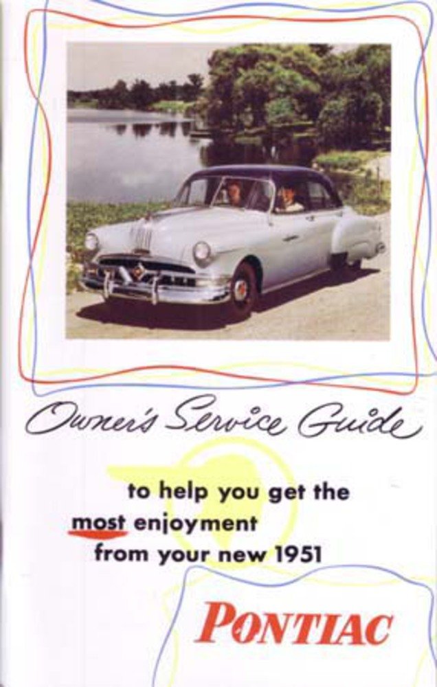 bishko automotive literature 1951 Pontiac Owners Manual User Guide Reference Operator Book Fuses Fluids