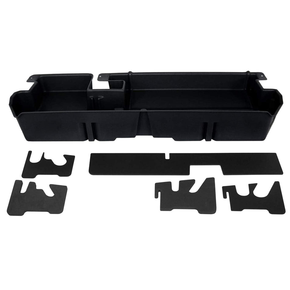 DU-HA Under Seat Storage fits 2007-2021 Toyota Tundra Double Cab without Factory Subwoofer | Black Heavy-Duty Back Seat Organizer | 60051