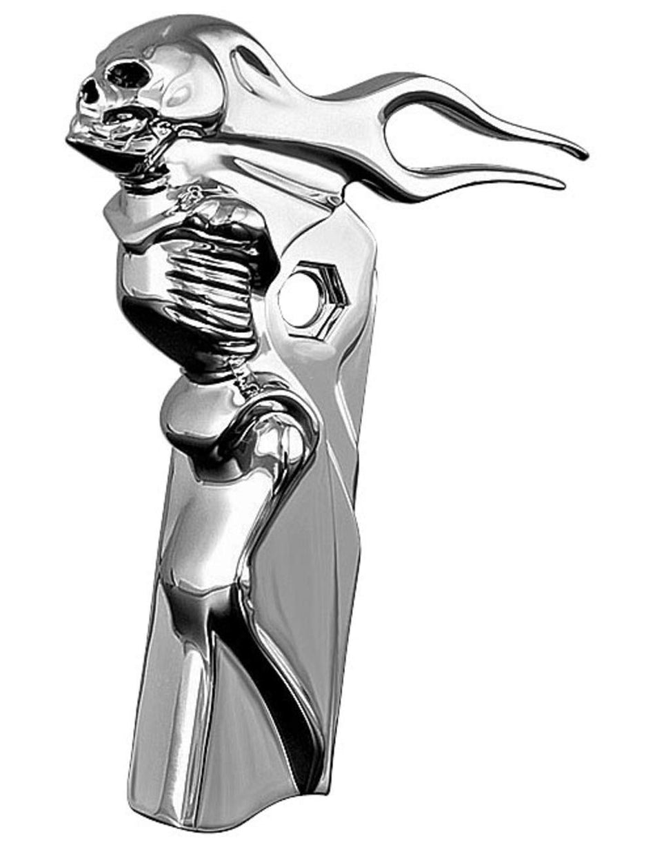 Kuryakyn 1054 Motorcycle Component: Zombie Skull Shift Arm Cover for 1982-2016 Harley-Davidson Touring Motorcycles, Chrome
