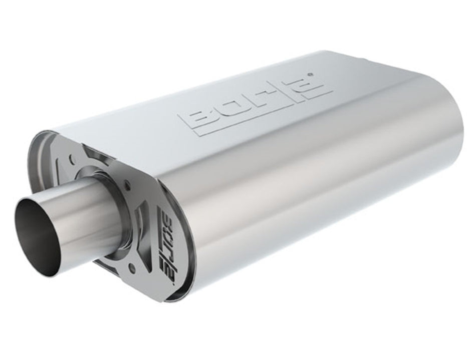 Borla - CrateMuffler BBC 396/402/427 ATAK 2.5 inch ID Offset/Center 14in x 4.35in x 9in Oval Muffler (400852)