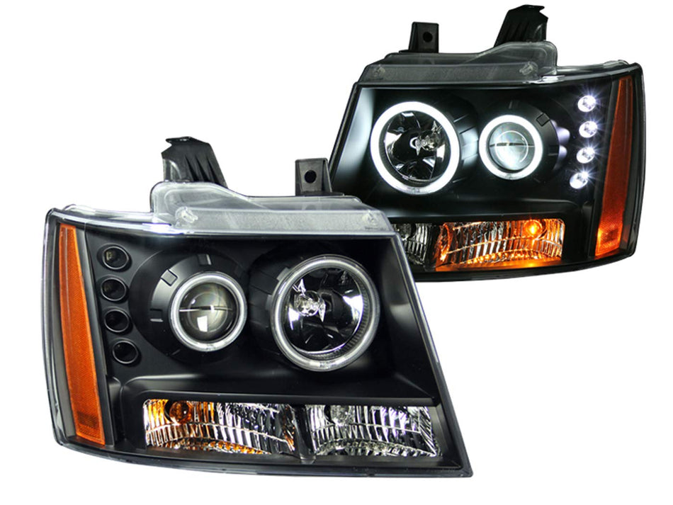 Anzo USA 111109 Chevrolet Projector Black Clear AmberHeadlight Assembly - (Sold in Pairs)