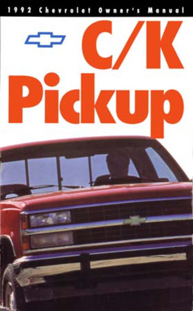 bishko automotive literature 1992 Chevrolet C K Pickup Truck Owners Manual User Guide Operator Book Fuses