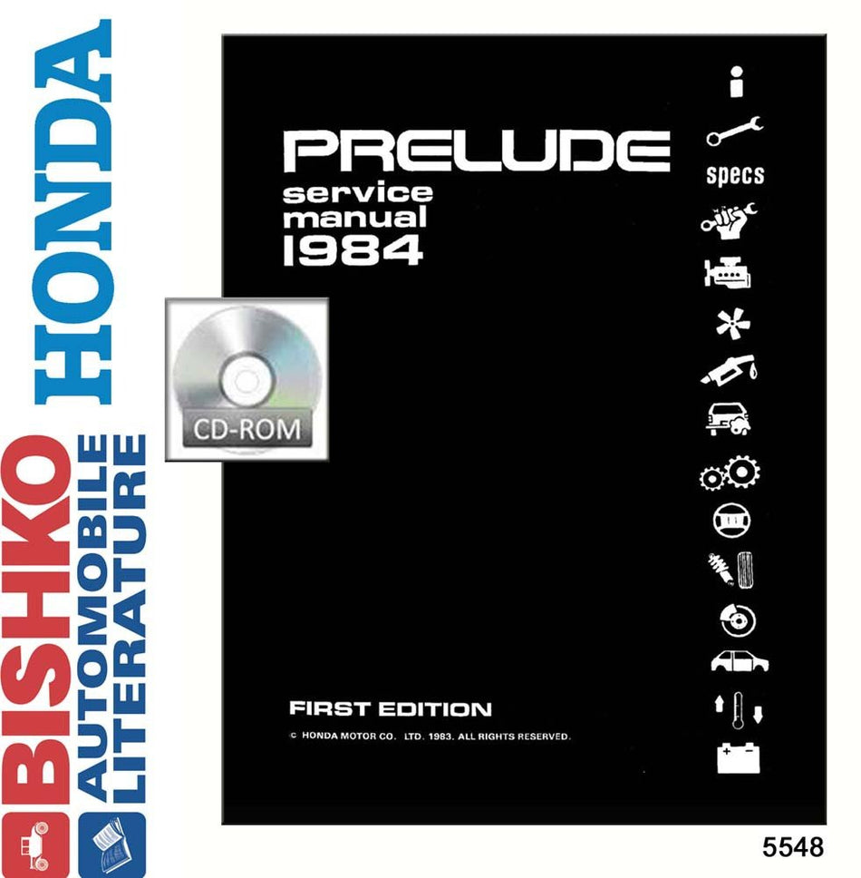 bishko automotive literature - Shop Service Repair Manual CD Engine Drivetrain Wiring OEM for The 1984 Honda Prelude