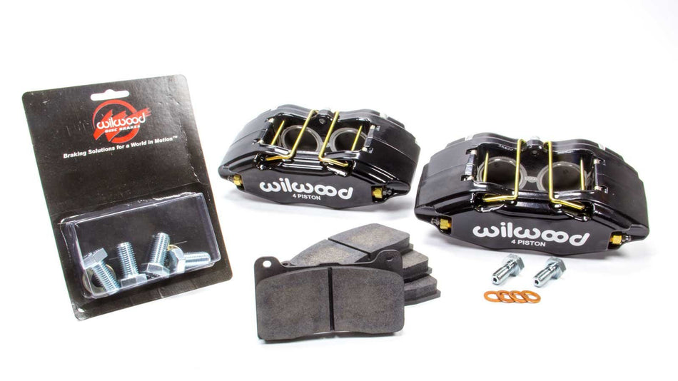Wilwood 140-13029 Brake Caliper and Pad Kit, Black, Front