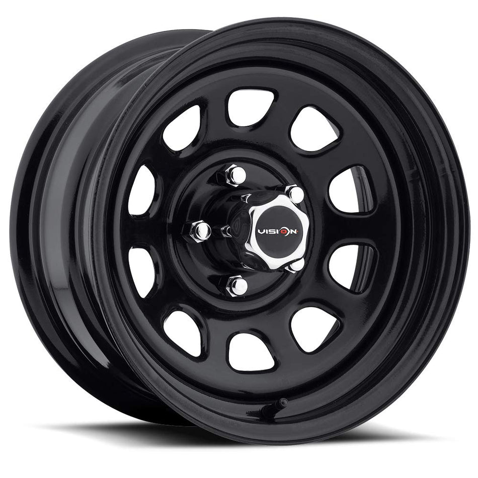 VISION HD/TRAILER D WINDOW Black Wheel with Gloss (0 x 7. inches /8 x 165 mm, 0 mm Offset)