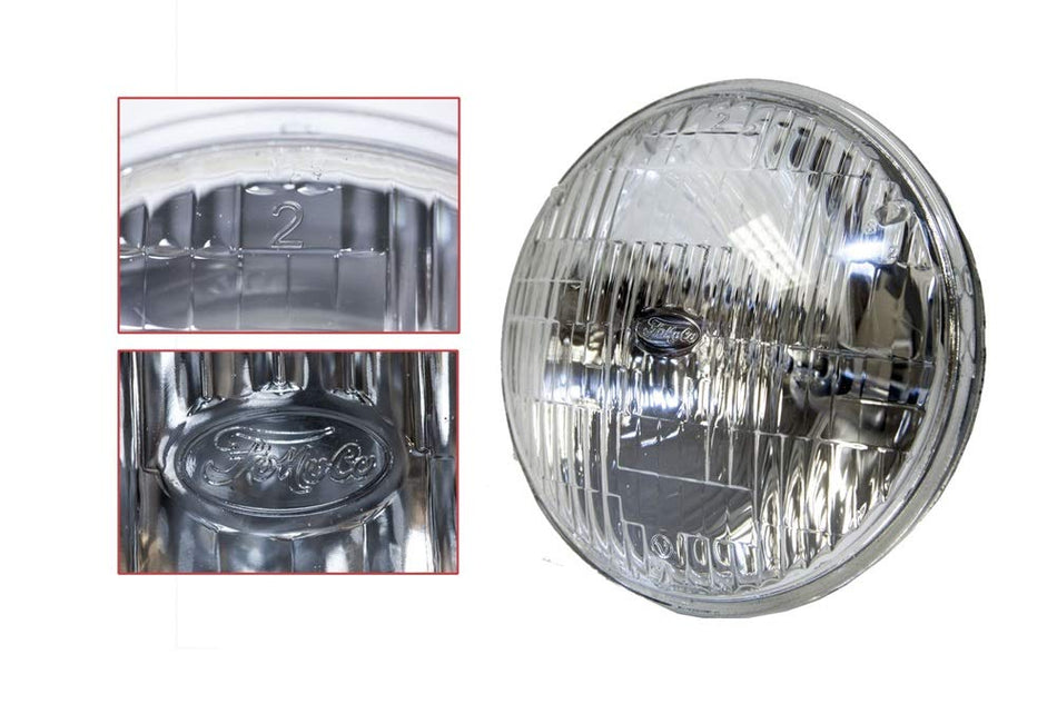 Scott Drake B8AZ-13007-A 5-3/4 High/Low Beam Round Halogen Sealed Beam Headlight