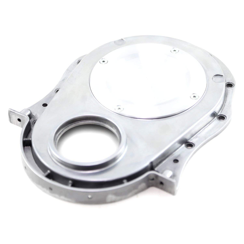 PCE by Speedmaster PCE265.1021 Fits Chevy BBC 454 Gen 1-4 2-Piece Aluminum Timing Chain Cover w/Inspection Plate