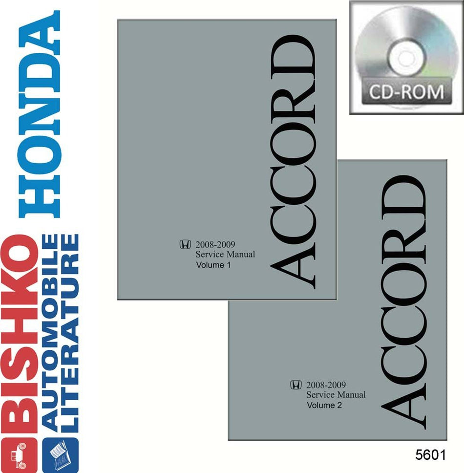 bishko automotive literature Shop Service Repair Manual CD Engine OEM for 2008 2009 Honda Accord (4 Cyl Only)