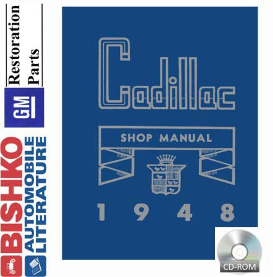 bishko automotive literature Shop & Body Manual CD for The 1948 Cadillac 60-62 75 Fleetwood