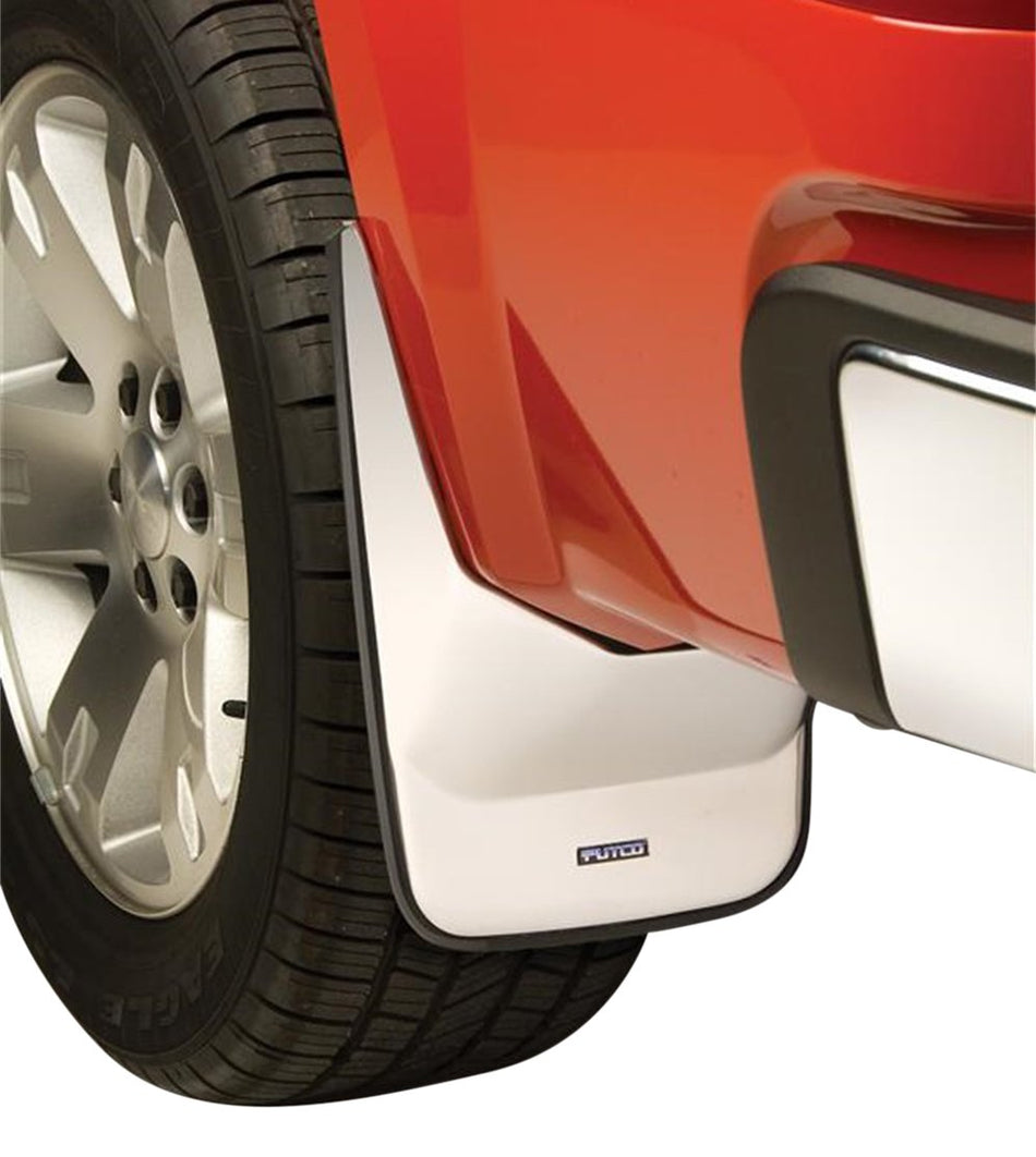 Fits Chevy Silverado/GMC Sierra 2008-2014 Putco Fitted Stainless Steel Mud Skins Mud Flaps - Fits Front - 1 Pair (Also Fits 2007 New Body) - Fits w/o OE Fender Flares