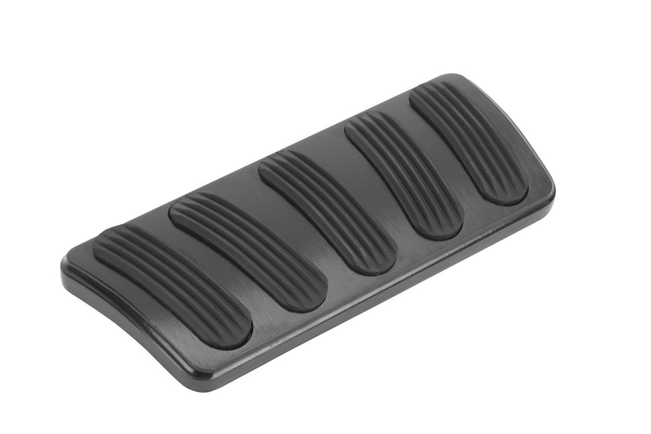 Lokar XBAG-6138 Black Billet Aluminum Curved XL Non-Power Brake Pad with Rubber for Chevy