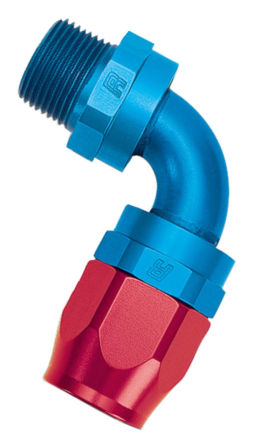 Russell 612190 90 Degree Full Flow Swivel Pipe Thread Hose End