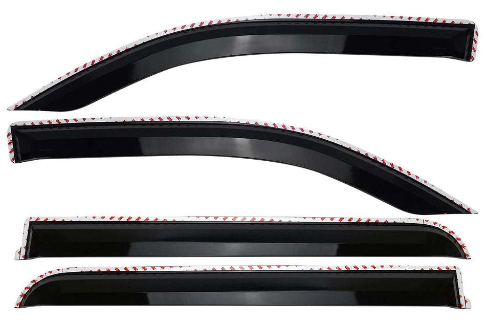 Putco Element Tinted Window Deflectors - Fits Dodge Ram Truck 1500 2019-2024 Quad Cab - in Channel Installation - Front & Rear Set