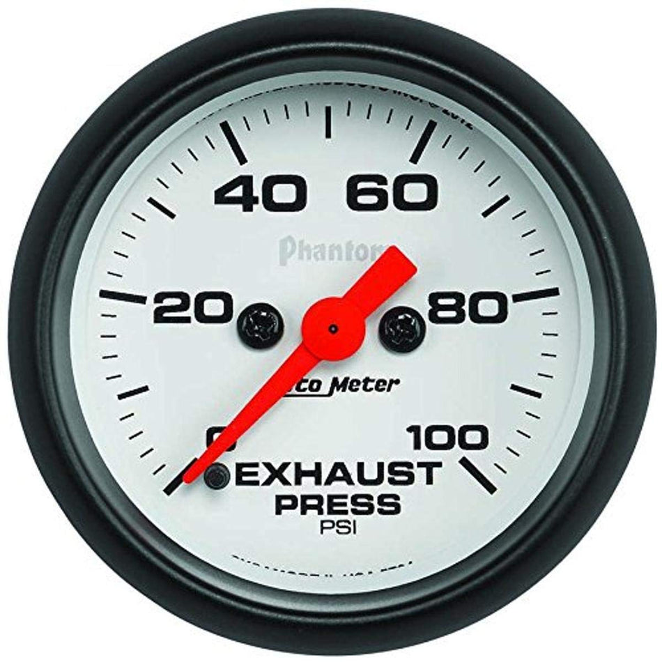 Auto Meter (5794) Phantom 2-1/16 0-100 PSI Full Sweep Electric Exhaust Pressure Gauge