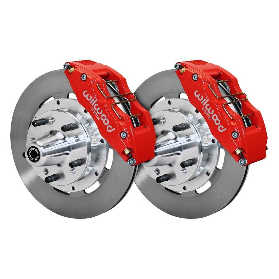 WILWOOD 140-12836-R DP6 Front Kit,12.19, Drilled, Red 79-81 Camaro Disc Spindle