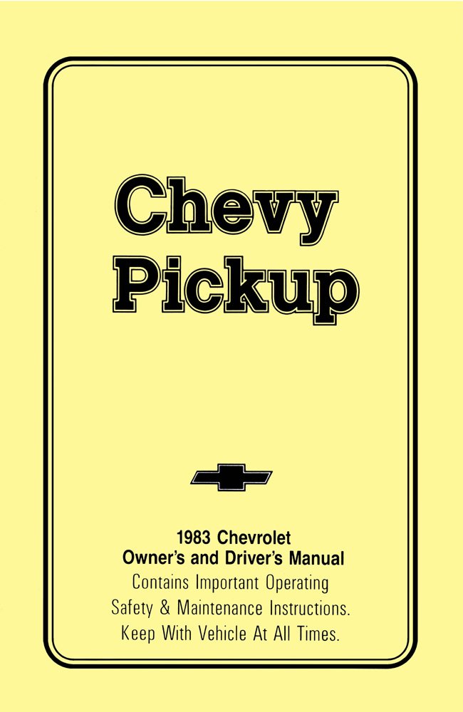 bishko automotive literature 1983 Chevrolet Pickup Truck Owners Manual User Guide Reference Operator Book