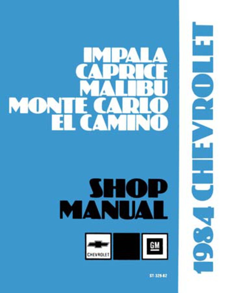bishko automotive literature 1984 Caprice Impala Malibu Monte Carlo Shop Service Repair Manual Book Engine
