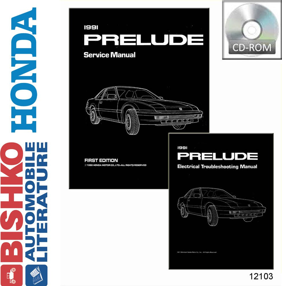 bishko automotive literature - Shop Service Repair Manual CD W/ETM Engine Wiring OEM for The 1991 Honda Prelude