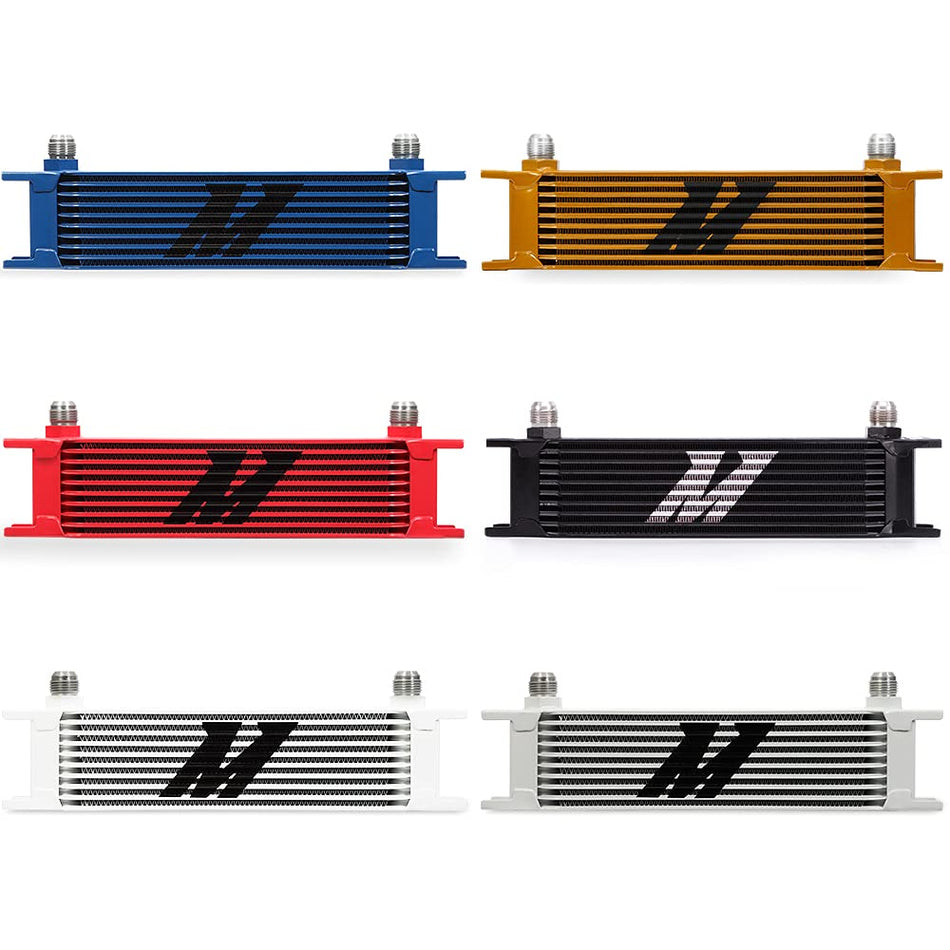 Mishimoto MMOC-10WT Universal 10 Row Oil Cooler, White